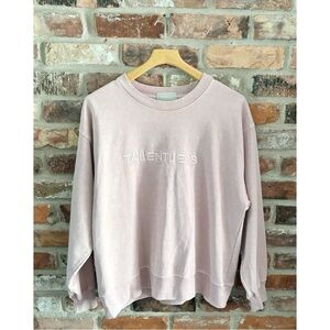 Talentless Pink Embroidered Crewneck Sweatshirt, L
